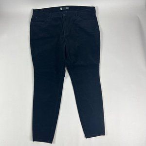 KUT Diana Ab Fab Skinny High Rise Womens Corduroy Pants Size 20W Black Stretch